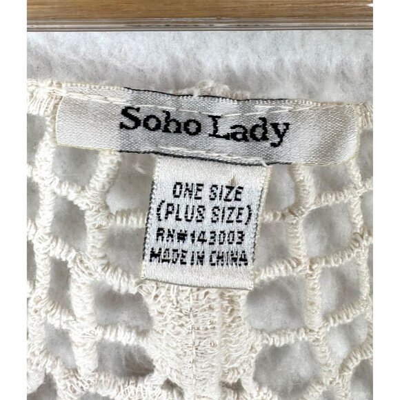 Soho Lady crochet lagen look relaxed boho top cream‎ OS - Picture 2 of 7